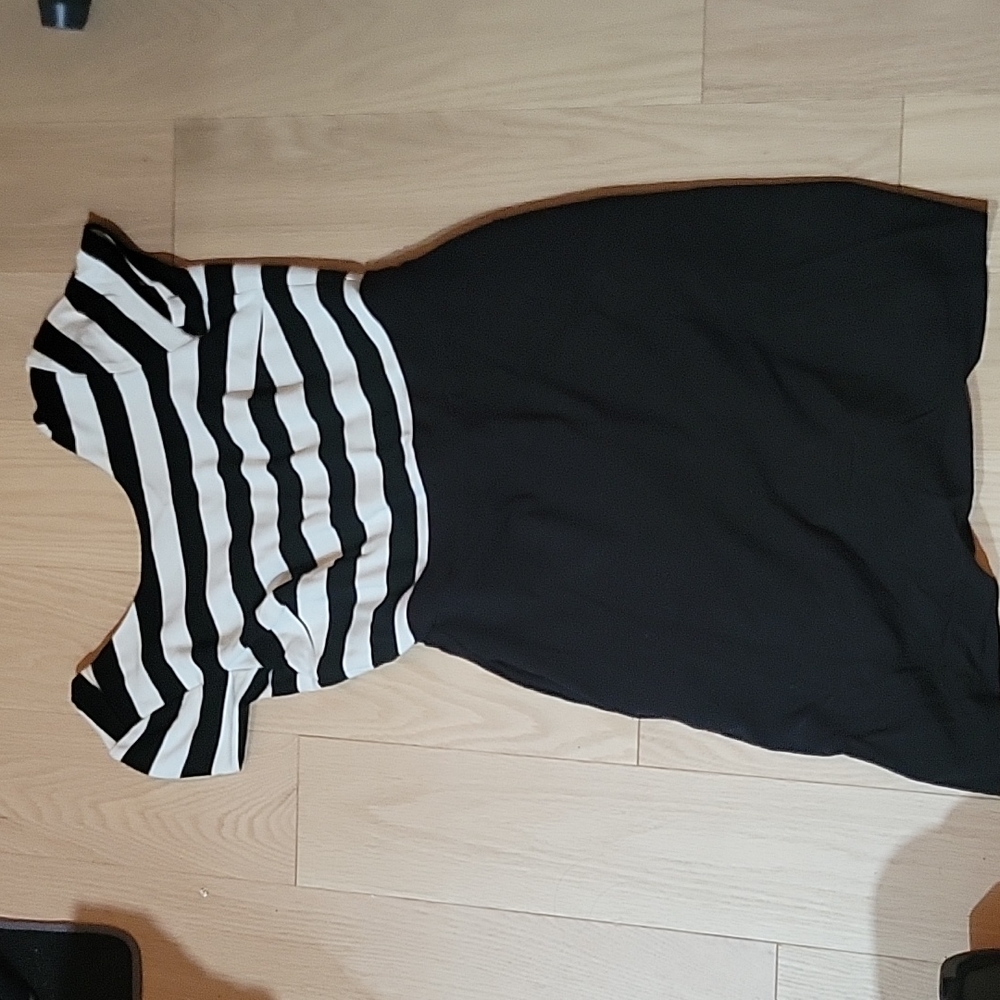 Loft black and white striped dress 2P
